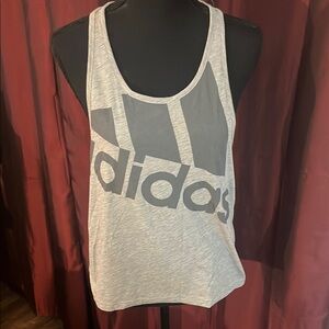Adidas Gray Women's Racerback Tank in size Small